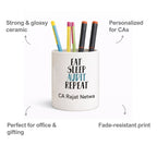 Customized Ceramic Pen Stand for Chartered Accountant