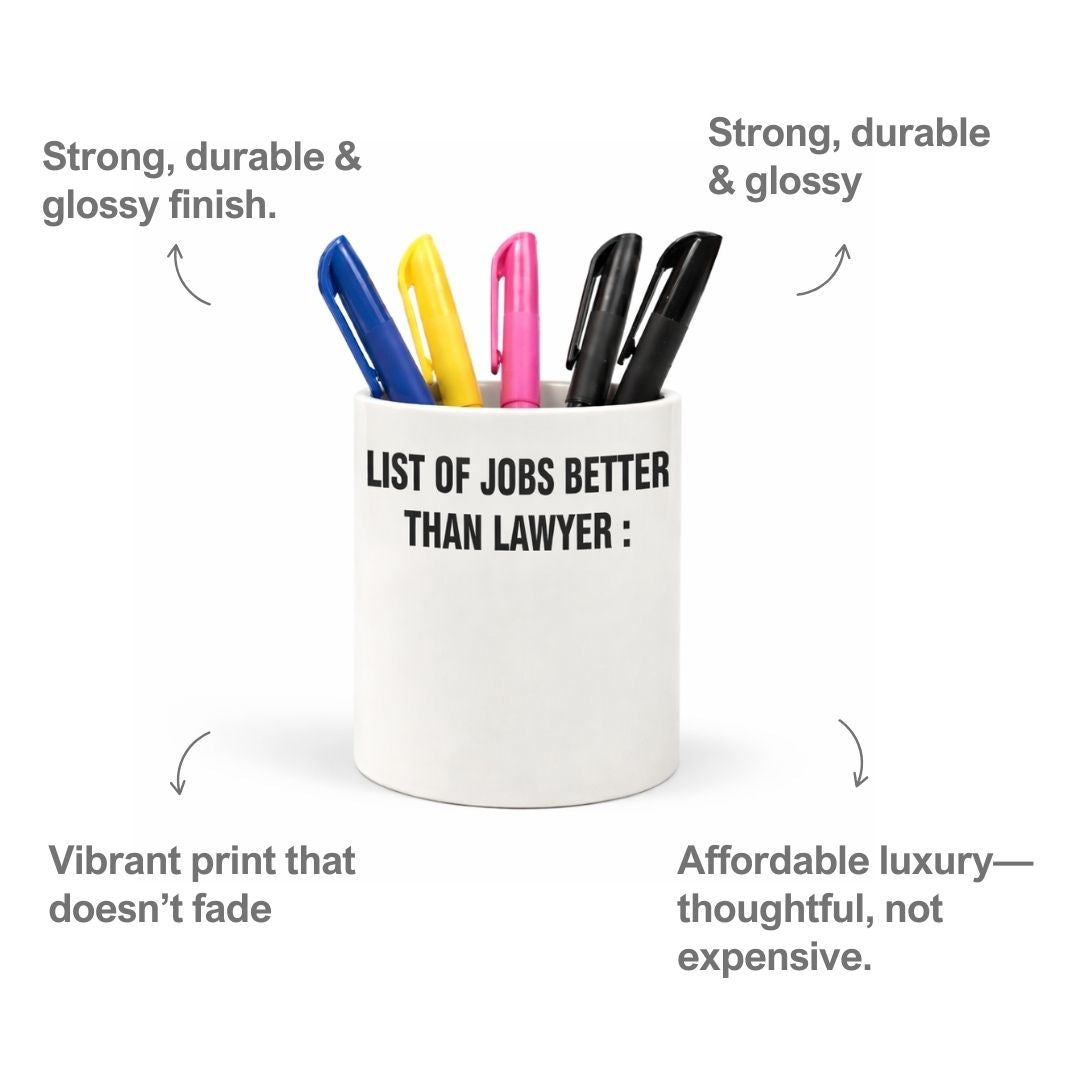 Personalized Lawyer Pen Stand