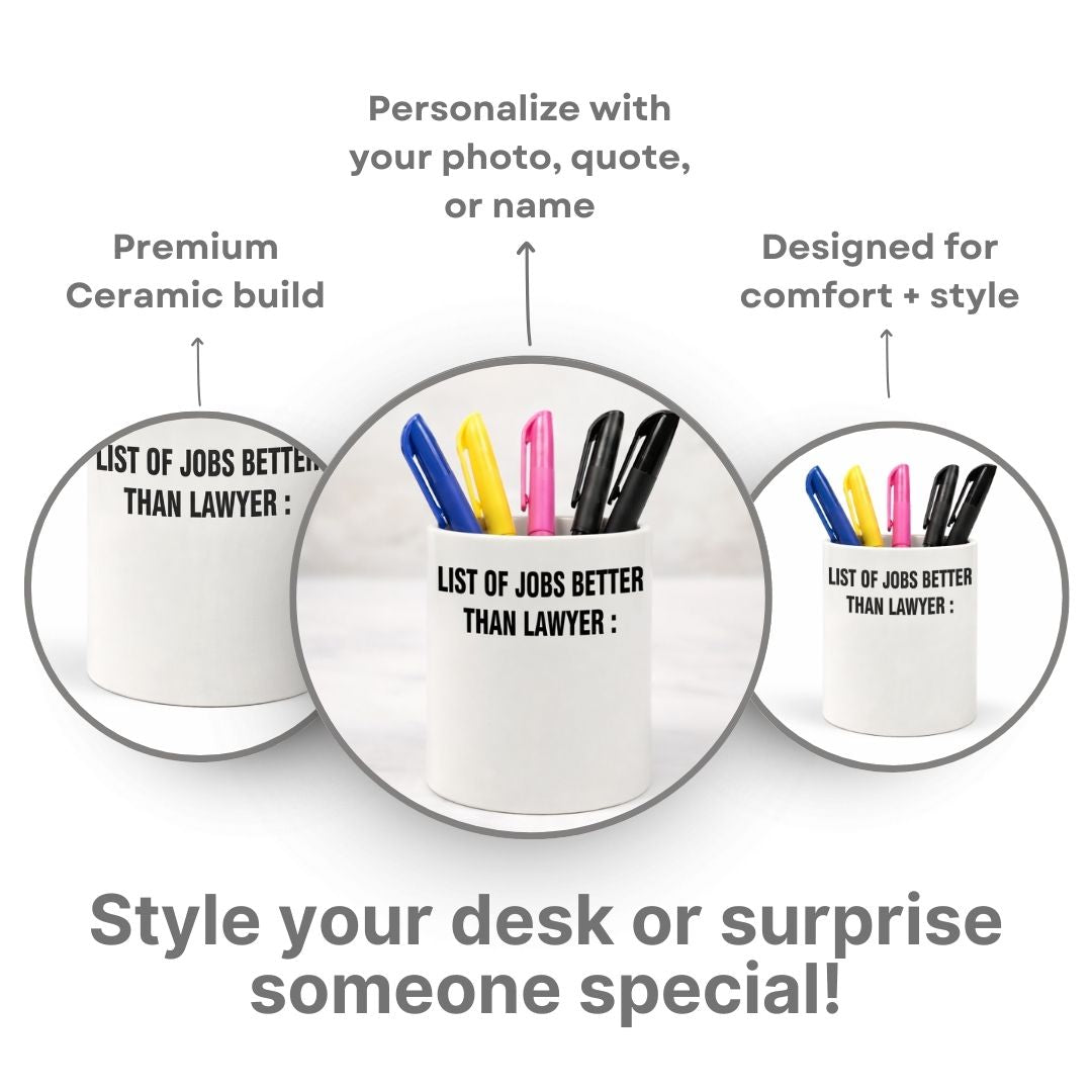 Personalized Lawyer Pen Stand