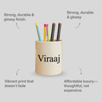 Customized Name Ceramic Pen Stand