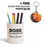 Photo Ceramic Customized Boss Pen Stand