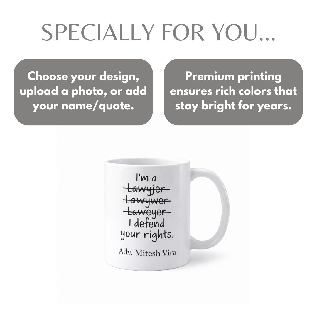 Personalized Name Ceramic Mug For Lawyer