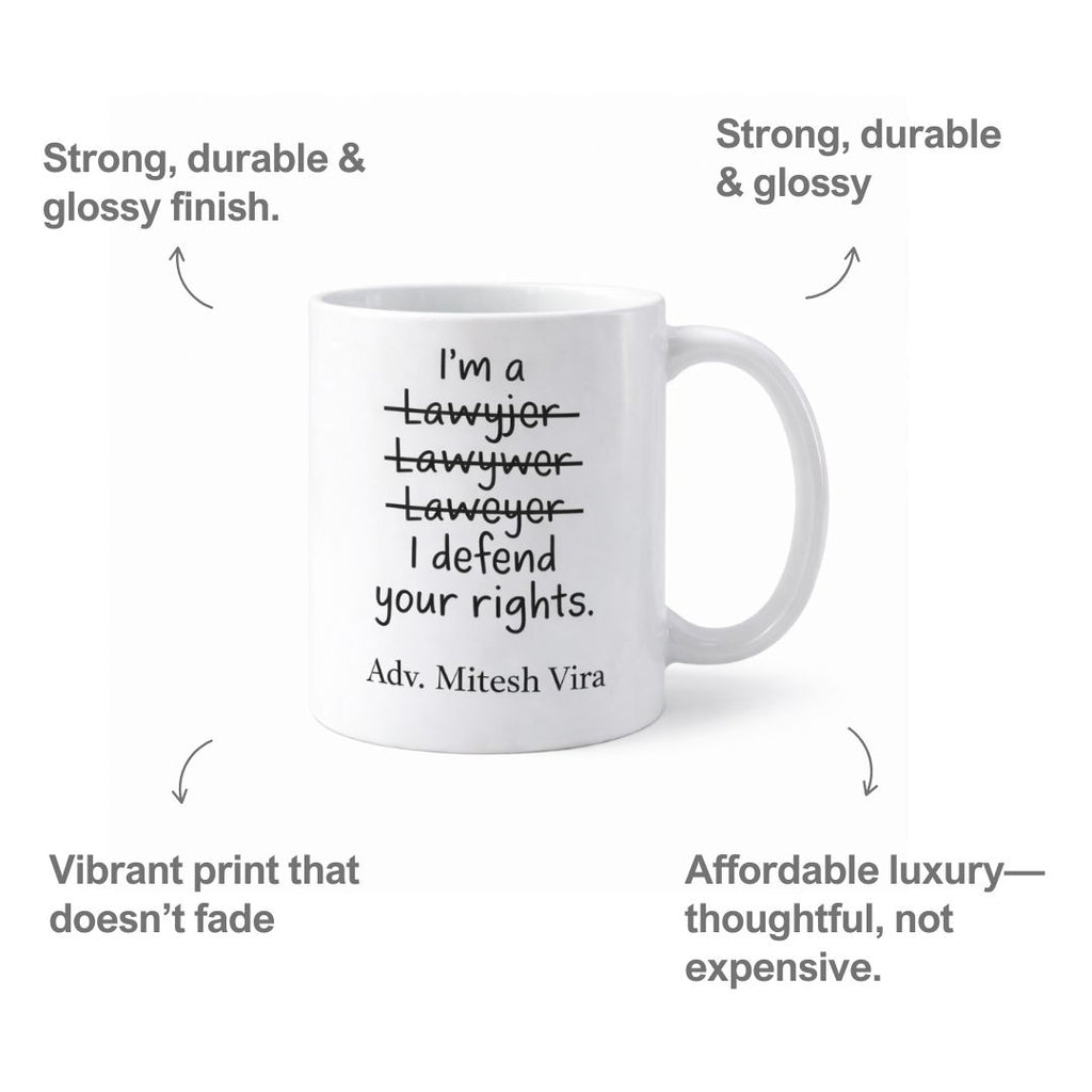 Personalized Name Ceramic Mug For Lawyer