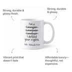 Personalized Name Ceramic Mug For Lawyer