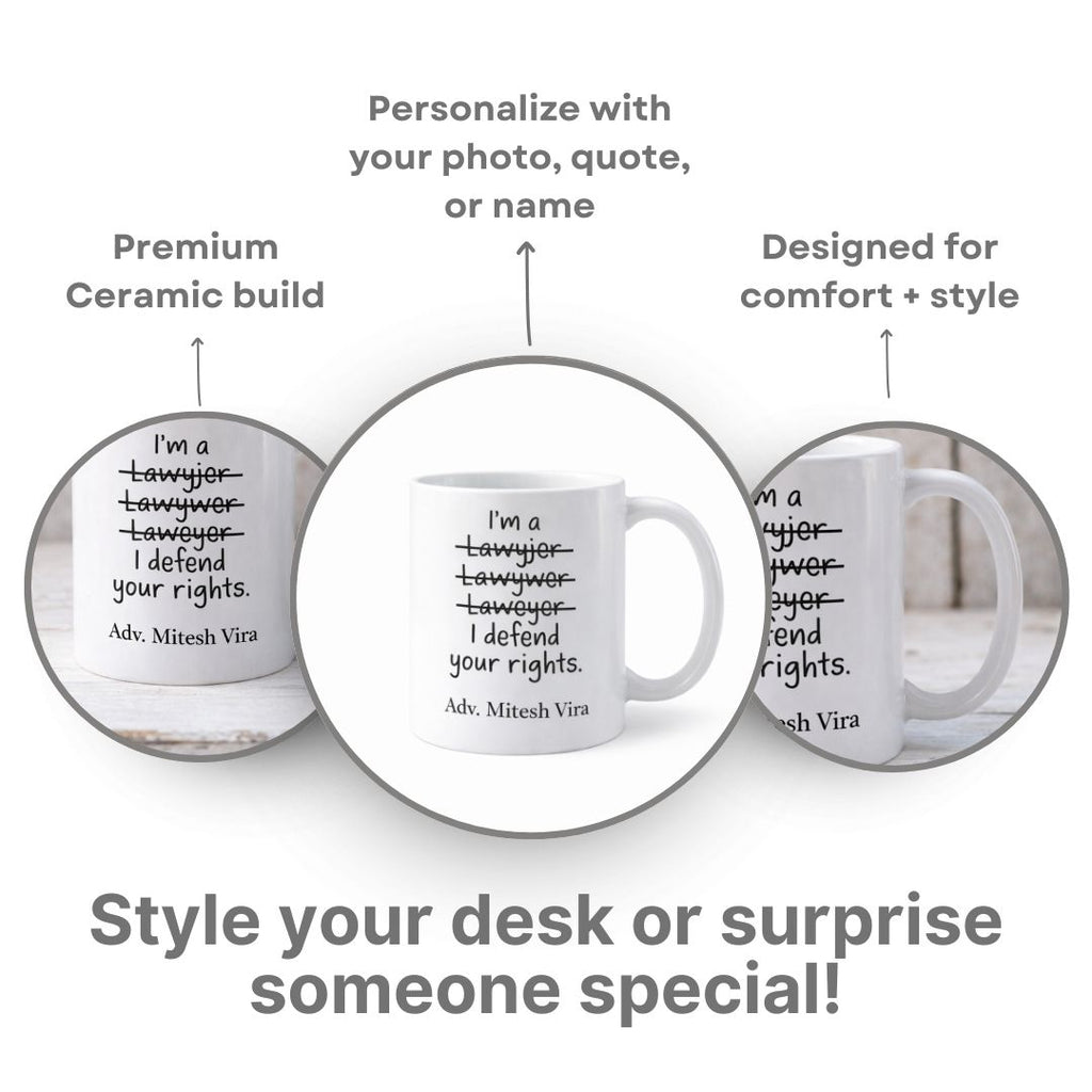 Personalized Name Ceramic Mug For Lawyer