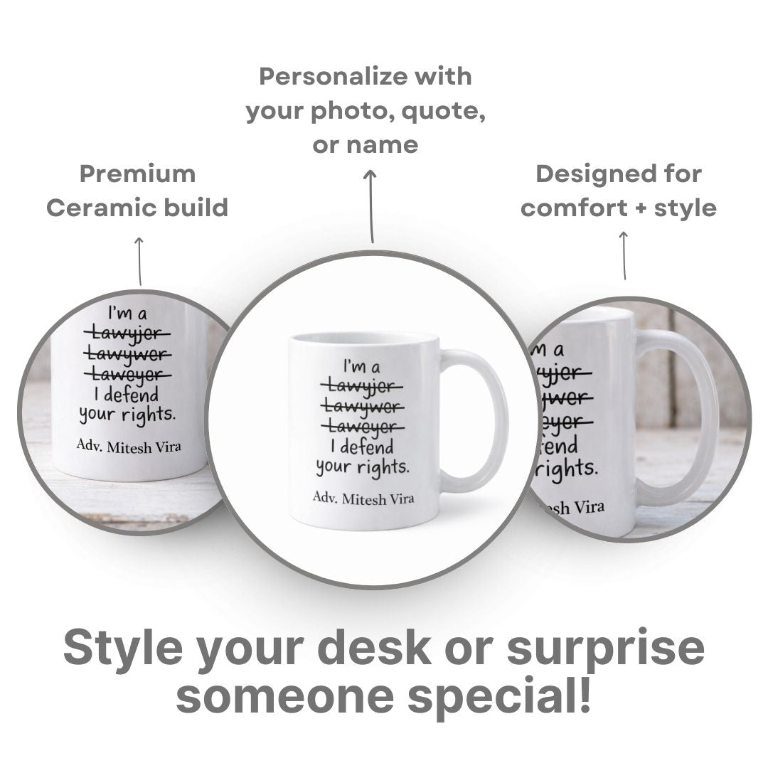 Personalized Name Ceramic Mug For Lawyer