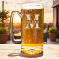 Customized Name & Initial Glass Beer Mug