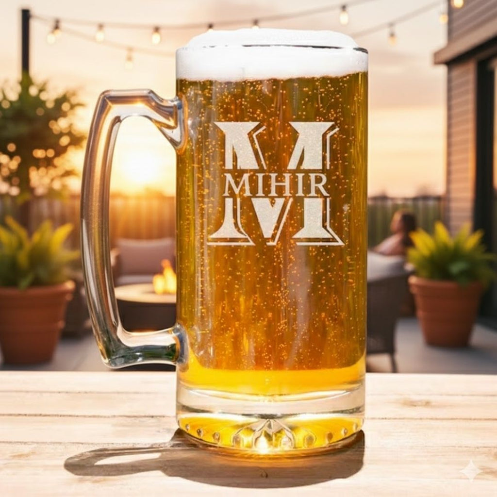 Customized Name Glass Beer Mug