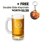 Customized Name & Initial Glass Beer Mug