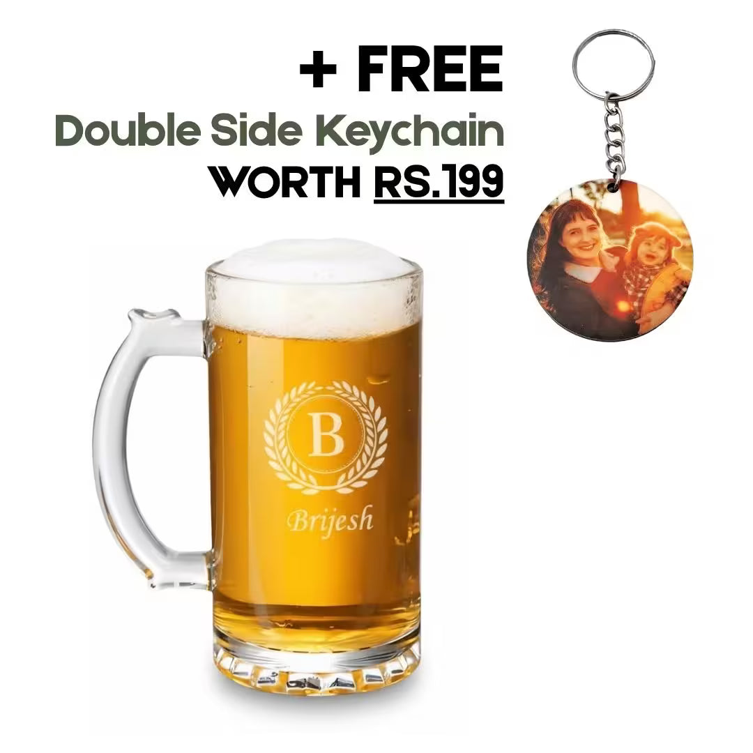 Customized Name Glass Beer Mug