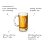 Customized Name & Initial Glass Beer Mug