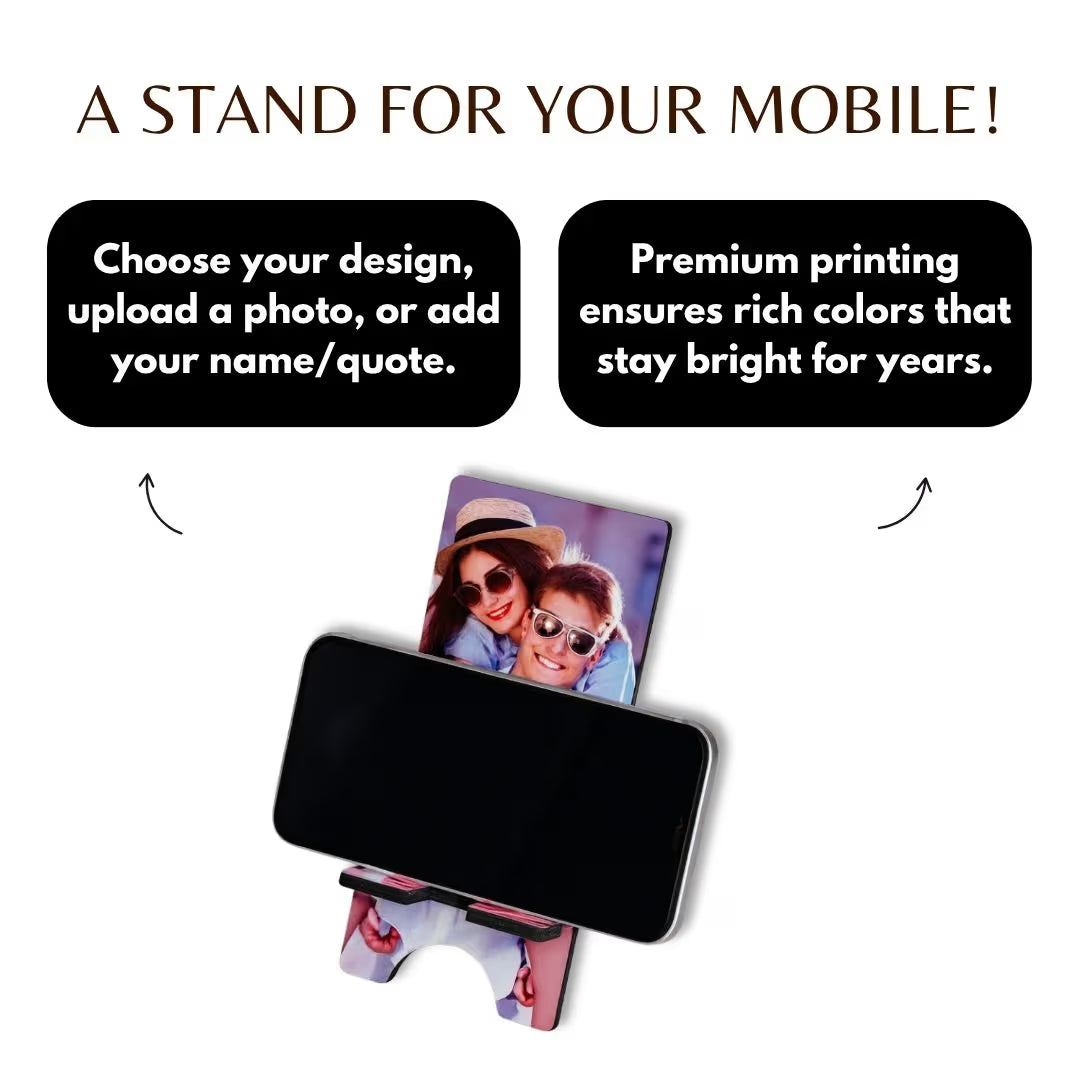 Personalized Photo MDF Mobile Stand