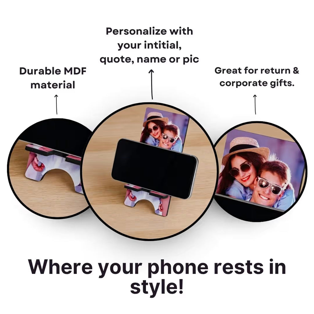 Personalized Photo MDF Mobile Stand