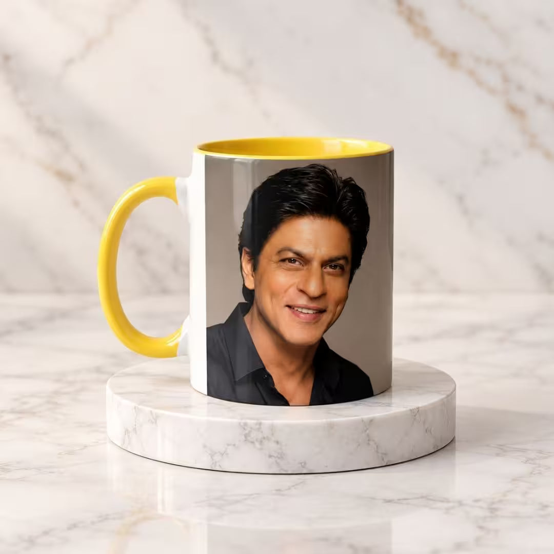 Yellow Ceramic Customized Photo Mug
