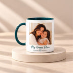 Teal Ceramic Customized Photo Mug