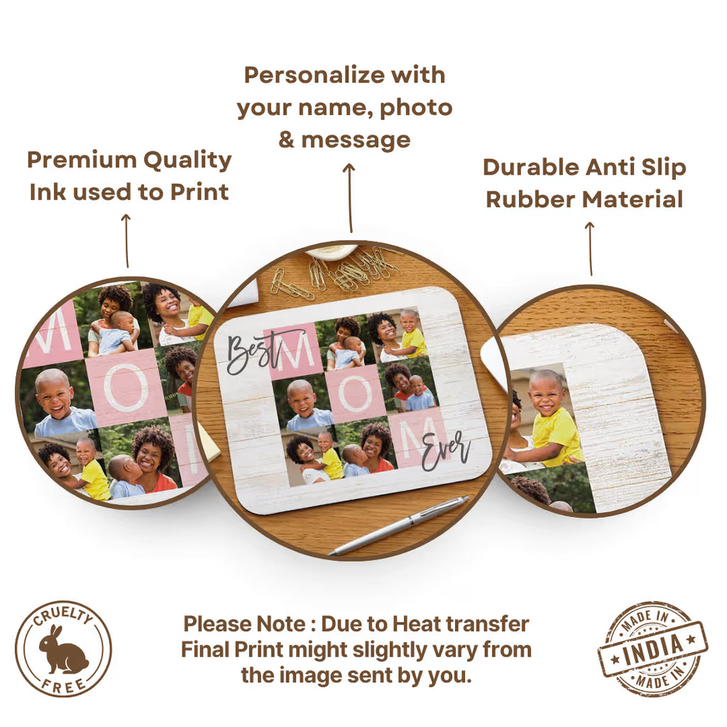 Customized Best Mom Ever Photo Mouse Pad