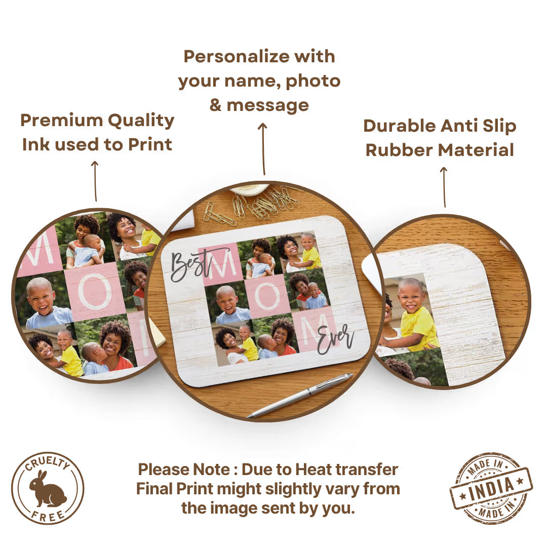 Customized Best Mom Ever Photo Mouse Pad