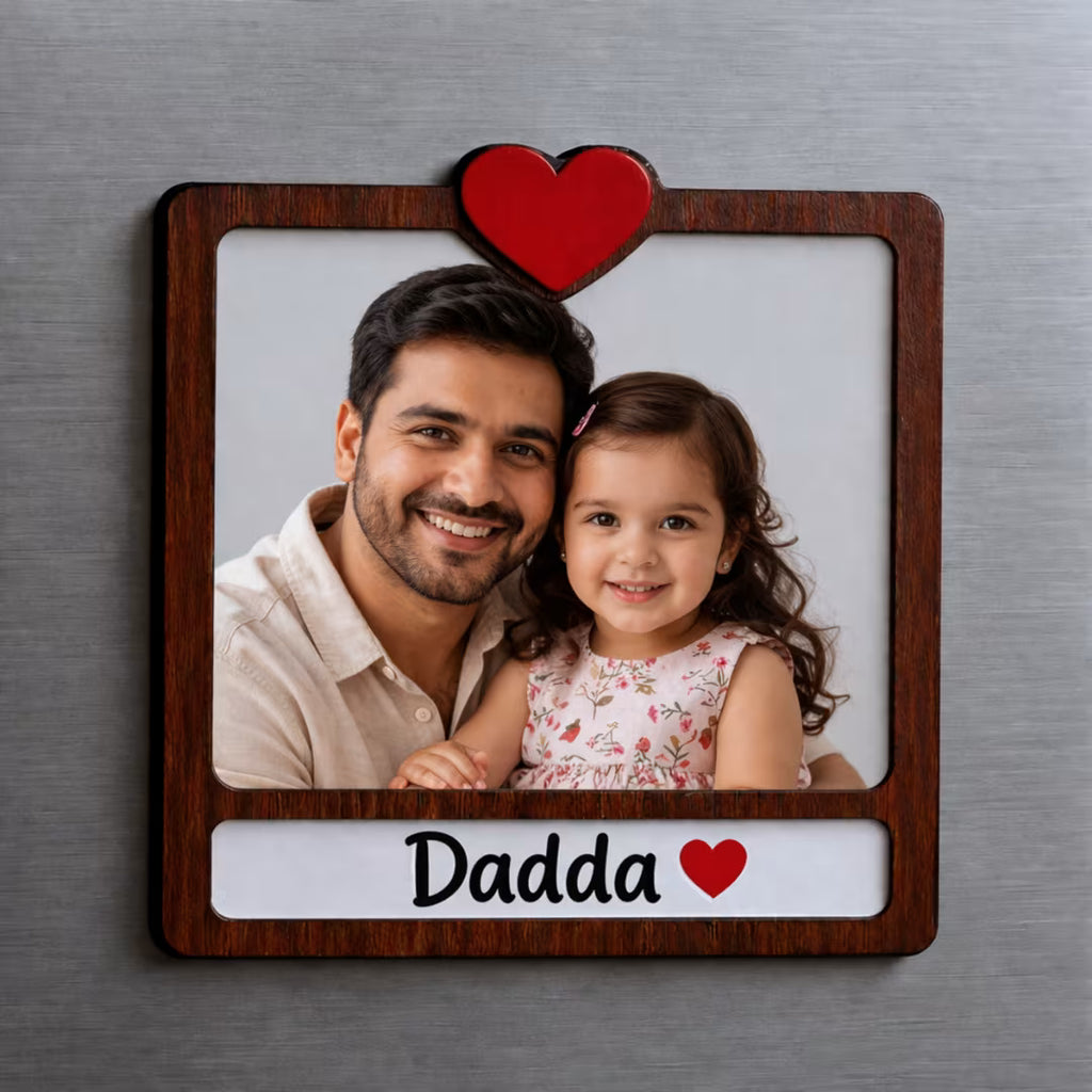 Dadda Photo Wooden Fridge Magnet