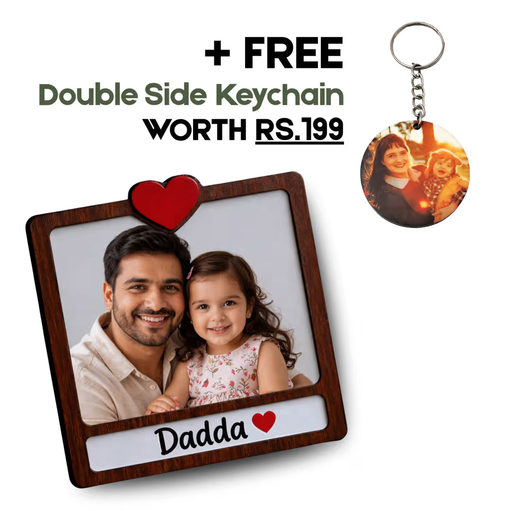 Dadda Photo Wooden Fridge Magnet