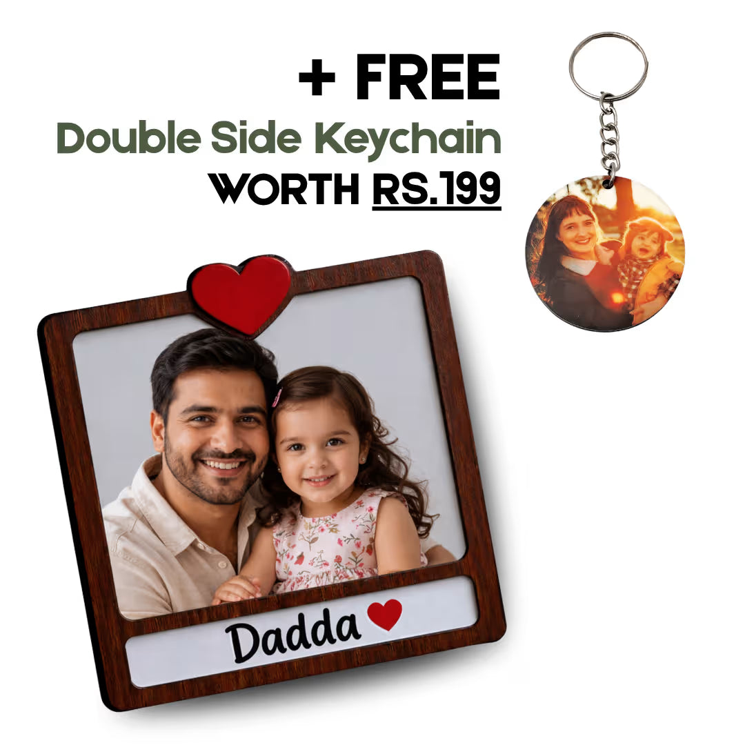 Dadda Photo Wooden Fridge Magnet