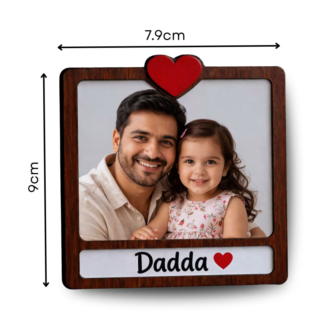 Dadda Photo Wooden Fridge Magnet