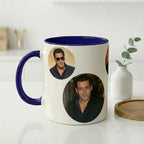 Dark Blue Ceramic Customized Photo Mug