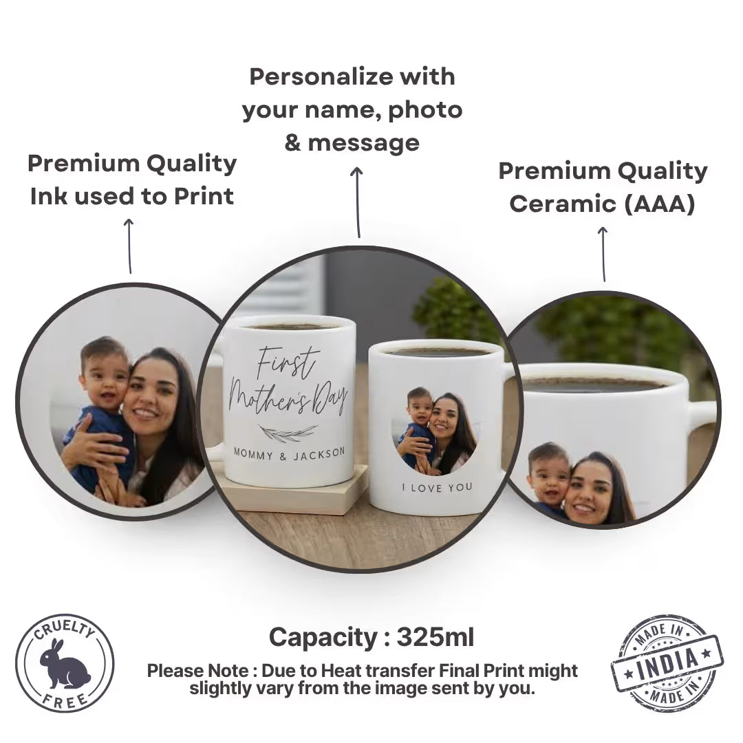 First Mother's Day Custom Photo Cup