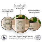 Quote Flower Ceramic Pot for Brother