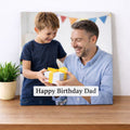 Happy Birthday Dad Photo Ceramic Tile Frame