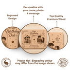 Happy Birthday Photo Engraved Wooden Plaque