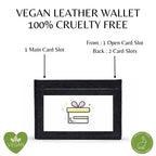 Personalized RFID Protected Chain Wallet with Card Holder - Black