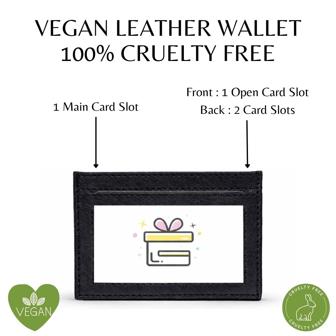 Personalized RFID Protected Chain Wallet with Card Holder - Black