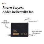 Personalized RFID Protected Vegan Leather for Men Wallet - Black
