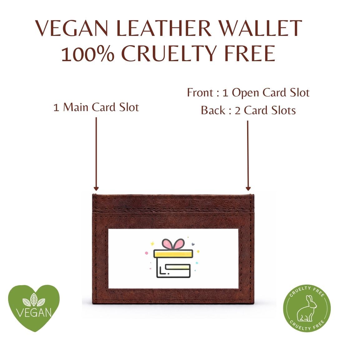 Personalized RFID Protected Chain Wallet with Card Holder - Brown