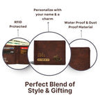 Personalized RFID Protected Vegan Leather for Men Wallet