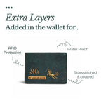 Personalized RFID Protected Chain Wallet with Card Holder - Green