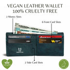 Personalized RFID Protected Vegan Leather for Men Wallet - Green