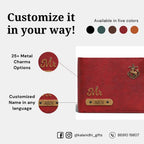 Personalized RFID Protected Vegan Leather Coin Pocket Wallet - Maroon