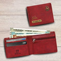 Personalized RFID Protected Chain Wallet with Card Holder - Maroon