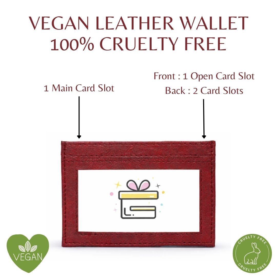 Personalized RFID Protected Chain Wallet with Card Holder - Maroon