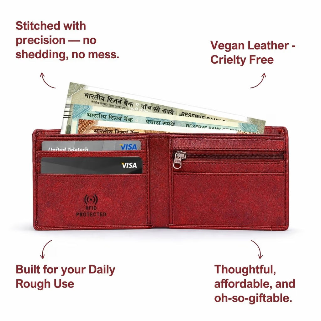Personalized RFID Protected Chain Wallet with Card Holder