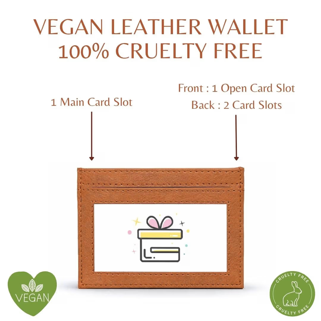 Personalized RFID Protected Chain Wallet with Card Holder - Tan