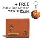 Personalized RFID Protected Vegan Leather for Men Wallet - Tan