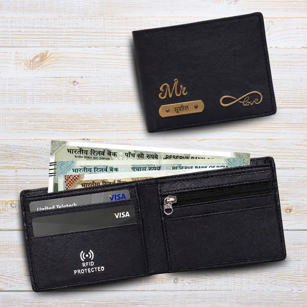 Personalized RFID Protected Chain Wallet with Card Holder