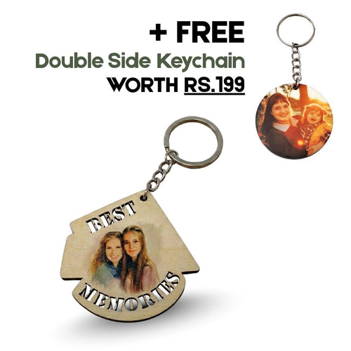 Best Memories Quote Photo Mdf Keychain