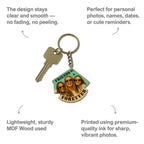 Friends Forever Quote Photo Mdf Keychain