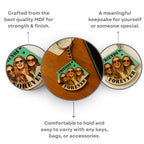 Friends Forever Quote Photo Mdf Keychain