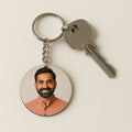 Circle Mdf Double Side Photo Keychain