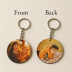 Circle Mdf Double Side Photo Keychain