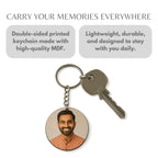 Circle Mdf Double Side Photo Keychain